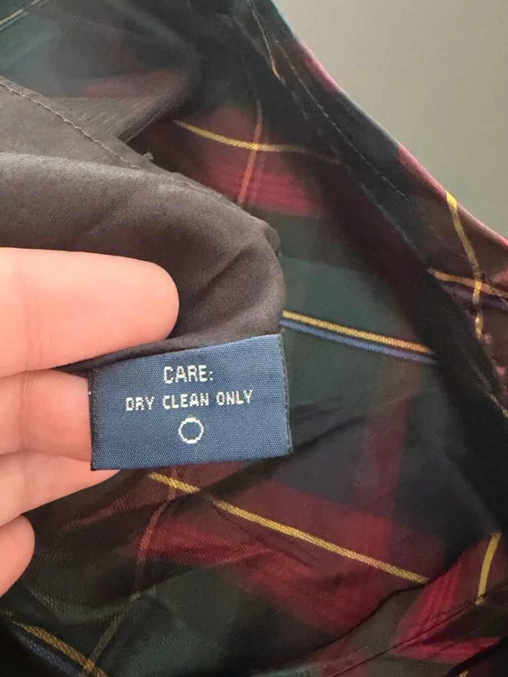 VINTAGE RALPH LAUREN BLUE LABEL SIGNATURE SILK PLAID A-LINE SKIRT 2 - Picture 7 of 8